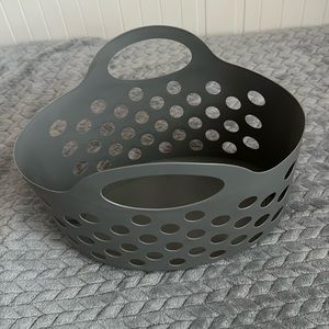 Grey oval shape basket